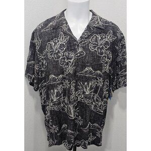 Kalaheo Hawaiian Shirt Men's 2XL Floral Rayon Button Up Made in Hawaii USA